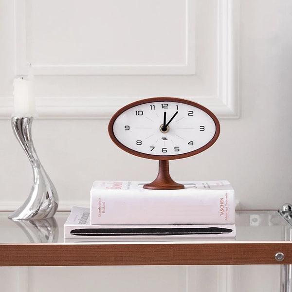 Wooden Astro Table Clock - Mid Century Modern Design