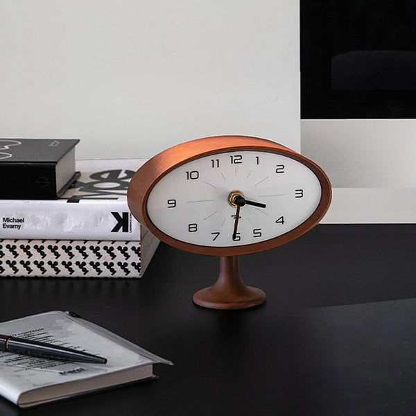Wooden Astro Table Clock - Mid Century Modern Design