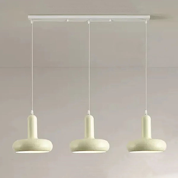 Weimar Pendant Chandelier Lights - White & Green - Straight & Round