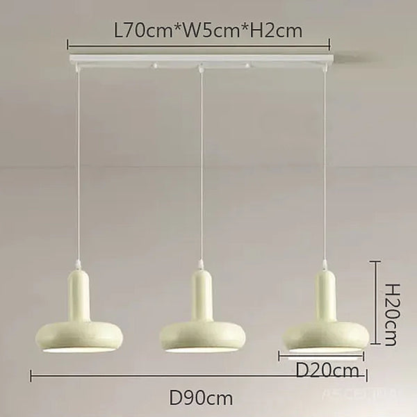 Weimar Pendant Chandelier Lights - White & Green - Straight & Round