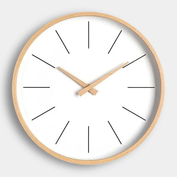 Minimalist Wooden Wall Clock - Dark & Light Wood - 25cm, 30cm, 35cm