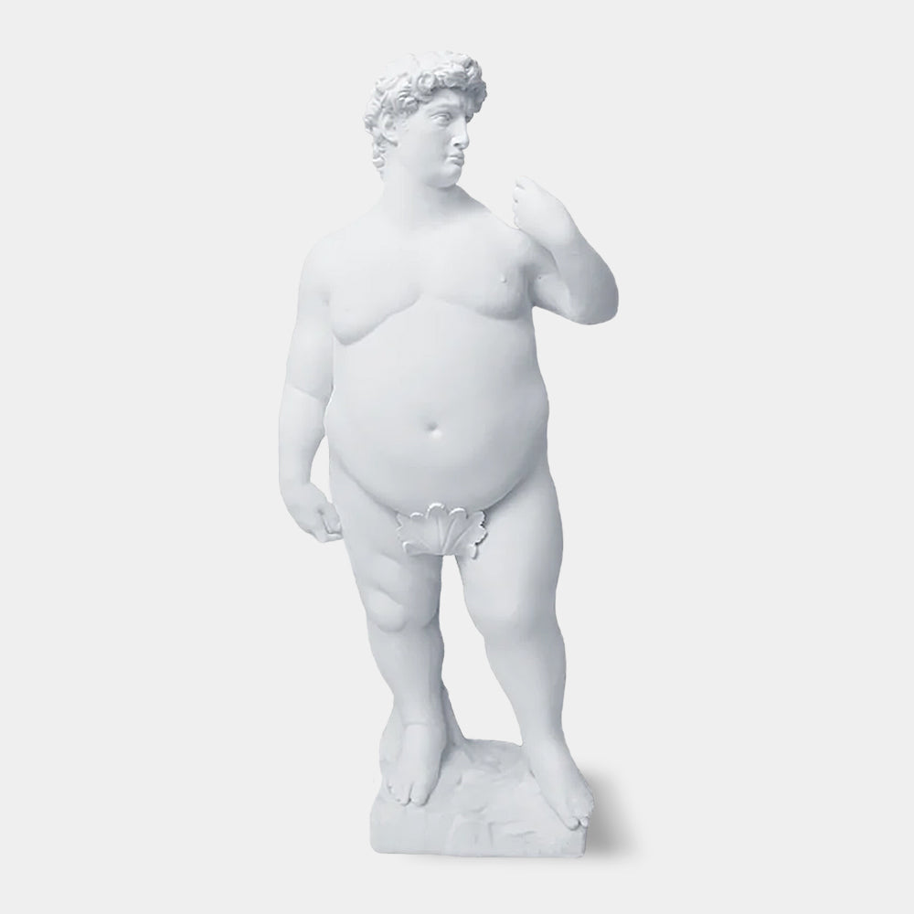 Modern Art Fat Michelangelo's David Statue 35cm