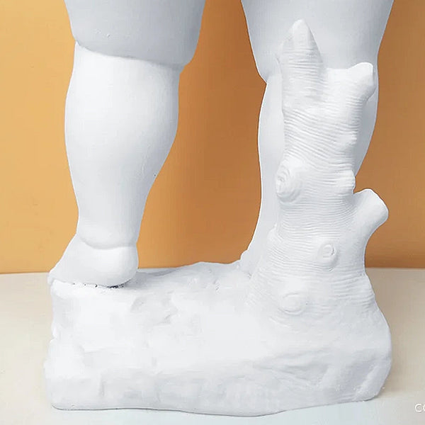 Modern Art Fat Michelangelo's David Statue 35cm