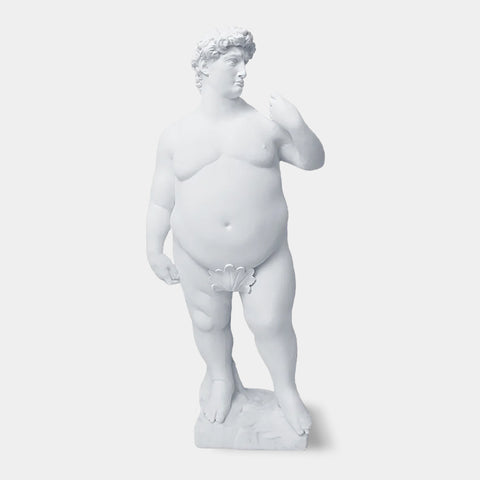 Modern Art Fat Michelangelo's David Statue 35cm