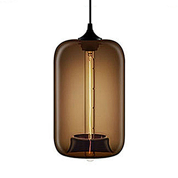 Mid Century Modern Glass Rectangular Pendant Lights - 7 Colours