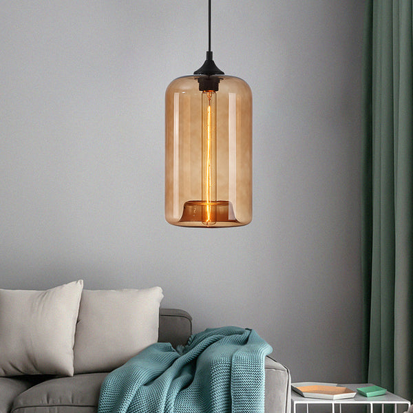 Mid Century Modern Glass Rectangular Pendant Lights - 7 Colours