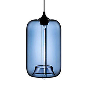 Mid Century Modern Glass Rectangular Pendant Lights - 7 Colours