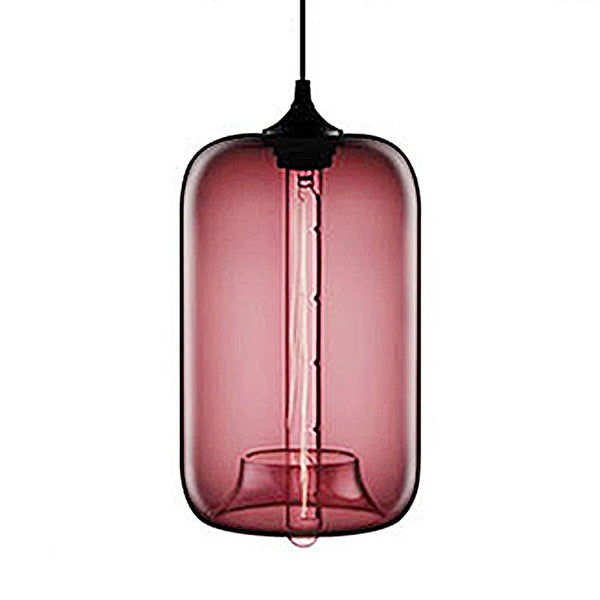 Mid Century Modern Glass Rectangular Pendant Lights - 7 Colours