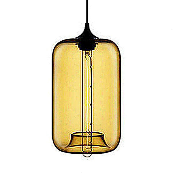 Mid Century Modern Glass Rectangular Pendant Lights - 7 Colours