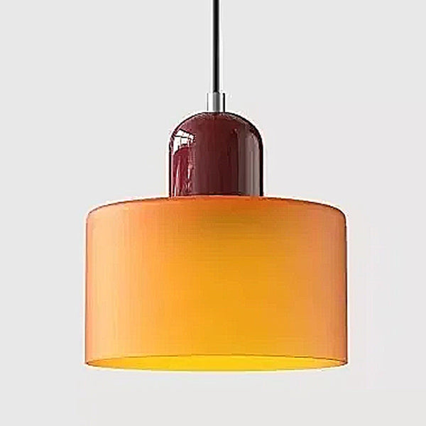 Compact Contrast Colour Glass Pendant Lights - 15 Colour Combinations