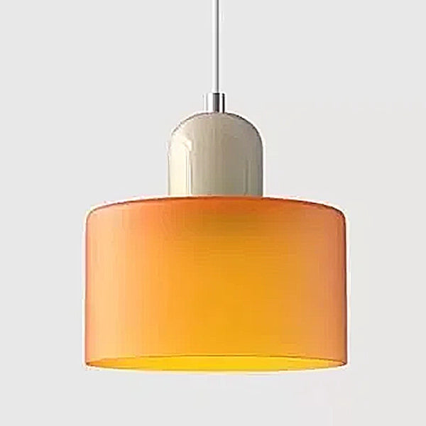 Compact Contrast Colour Glass Pendant Lights - 15 Colour Combinations