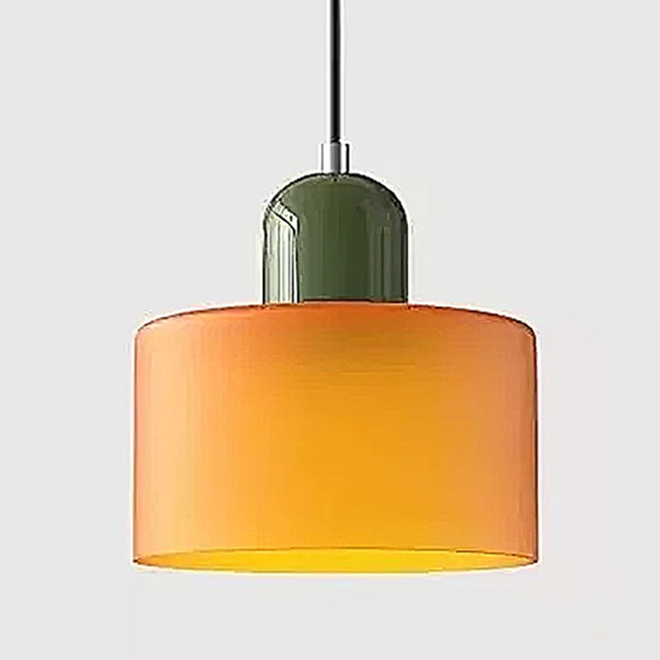 Compact Contrast Colour Glass Pendant Lights - 15 Colour Combinations