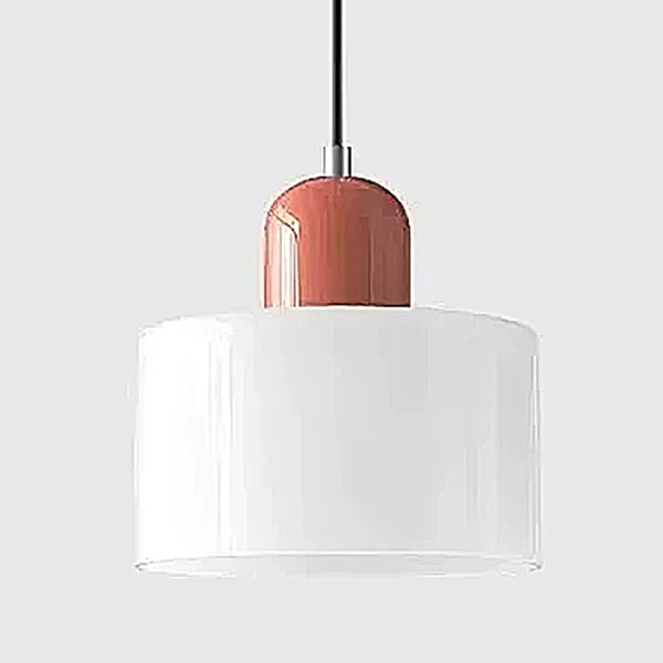 Compact Contrast Colour Glass Pendant Lights - 15 Colour Combinations