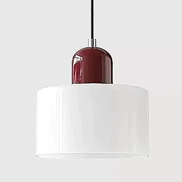 Compact Contrast Colour Glass Pendant Lights - 15 Colour Combinations