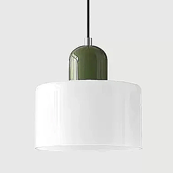 Compact Contrast Colour Glass Pendant Lights - 15 Colour Combinations