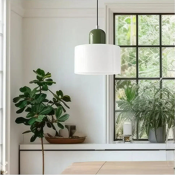 Compact Contrast Colour Glass Pendant Lights - 15 Colour Combinations