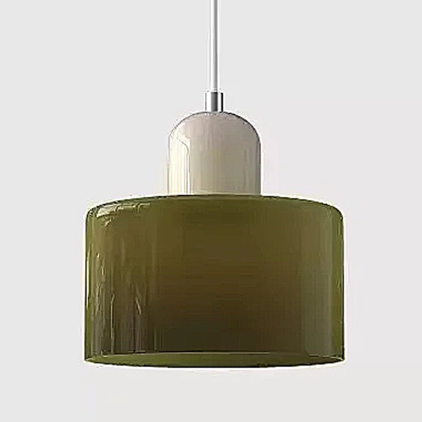Compact Contrast Colour Glass Pendant Lights - 15 Colour Combinations