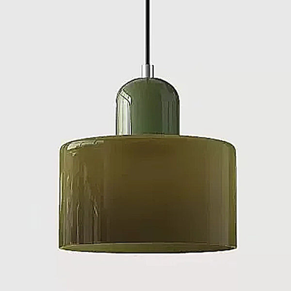 Compact Contrast Colour Glass Pendant Lights - 15 Colour Combinations