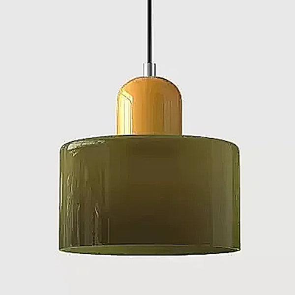 Compact Contrast Colour Glass Pendant Lights - 15 Colour Combinations