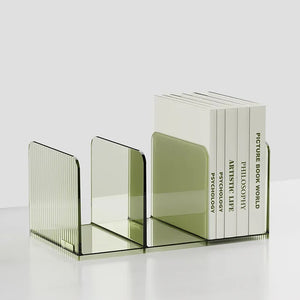 Modern Desktop Perspex Book Stands - Green, Orange, Grey & Clear