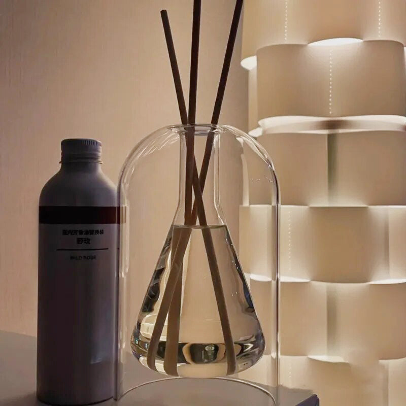 Glass Diffuser Bottles - Small 130ml & Large 200ml - Triangle & Round ...