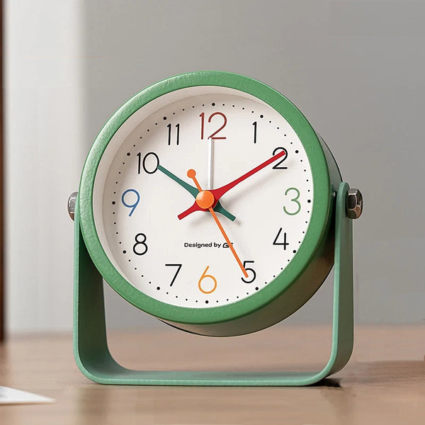 Modern Colorata Metal Alarm Clocks - Black, White, Orange, Blue, Green