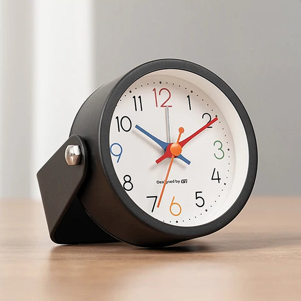 Modern Colorata Metal Alarm Clocks - Black, White, Orange, Blue, Green