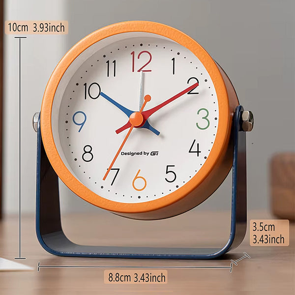 Modern Colorata Metal Alarm Clocks - Black, White, Orange, Blue, Green