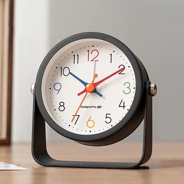 Modern Colorata Metal Alarm Clocks - Black, White, Orange, Blue, Green