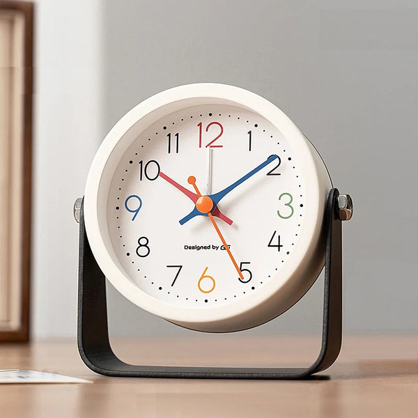 Modern Colorata Metal Alarm Clocks - Black, White, Orange, Blue, Green