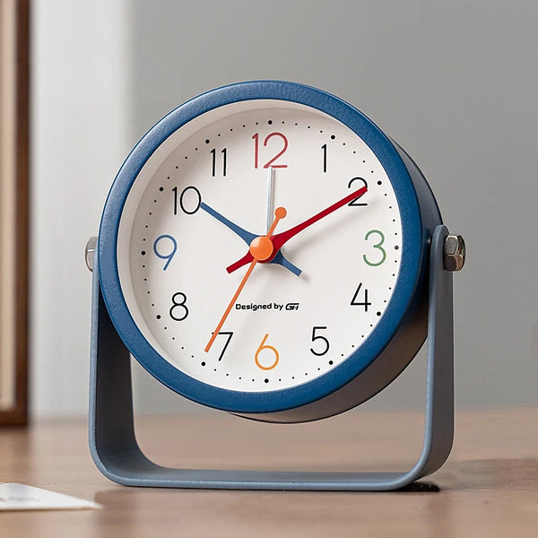 Modern Colorata Metal Alarm Clocks - Black, White, Orange, Blue, Green