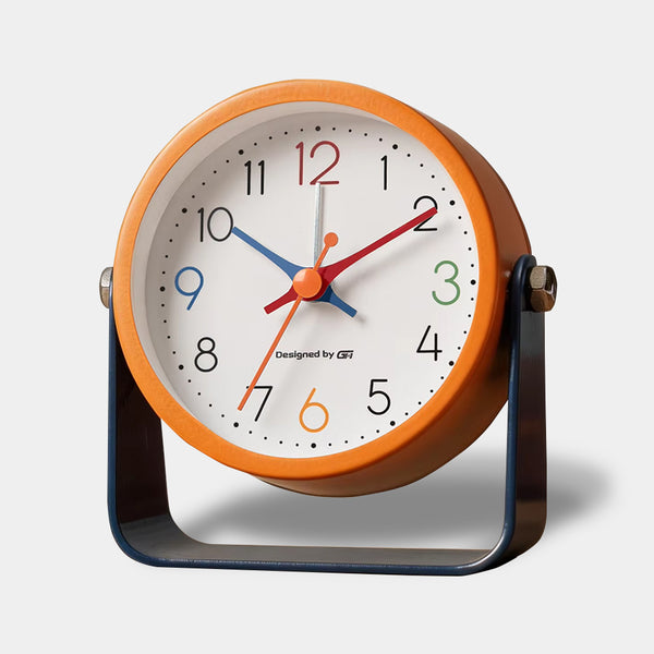 Modern Colorata Metal Alarm Clocks - Black, White, Orange, Blue, Green