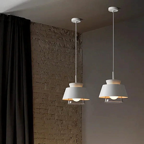 Moderno Metal & Glass Pendant Lights - Black & White