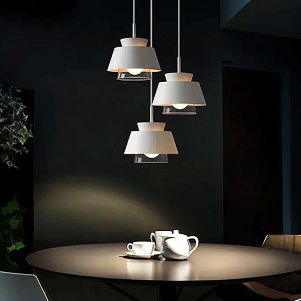 Moderno Metal & Glass Pendant Lights - Black & White