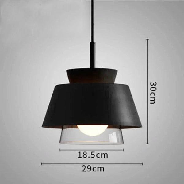 Moderno Metal & Glass Pendant Lights - Black & White