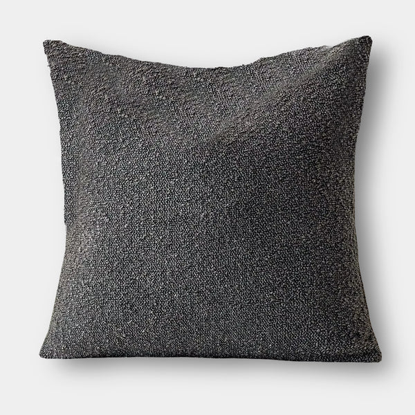 Modern Textured Boucle Cushions 45cm Black Grey White Brown Beige Blue Pink