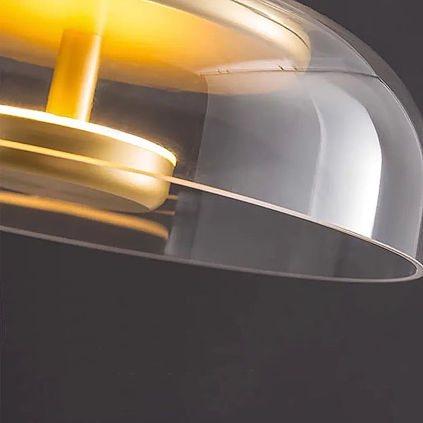 Contemporary Transparent Glass Pendant Lights - Clear, Grey & Amber