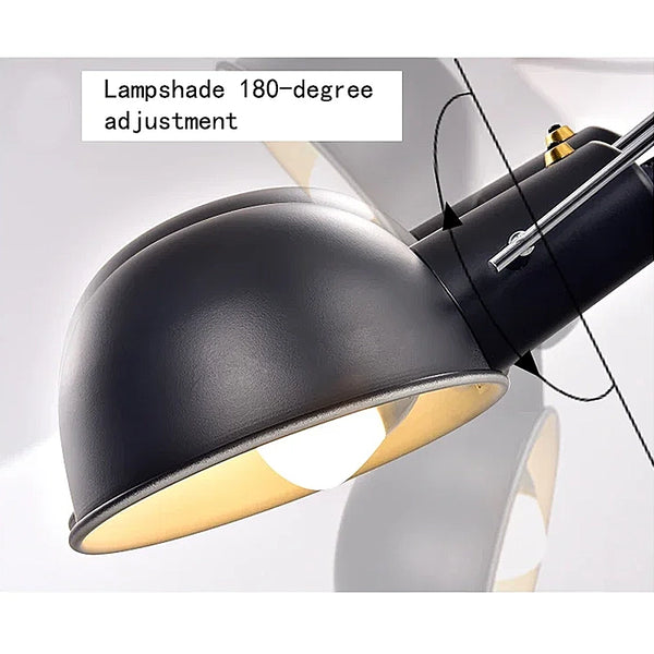 Large modern stylish long-arm wall lamp light - Black, White