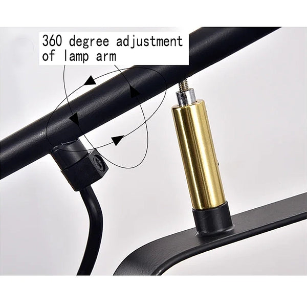 Large modern stylish long-arm wall lamp light - Black, White