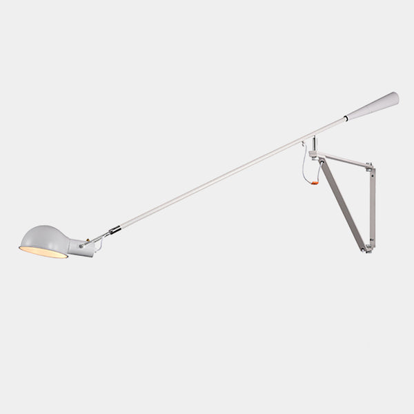 Large modern stylish long-arm wall lamp light - Black, White