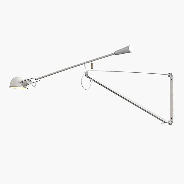 Large modern stylish long-arm wall lamp light - Black, White