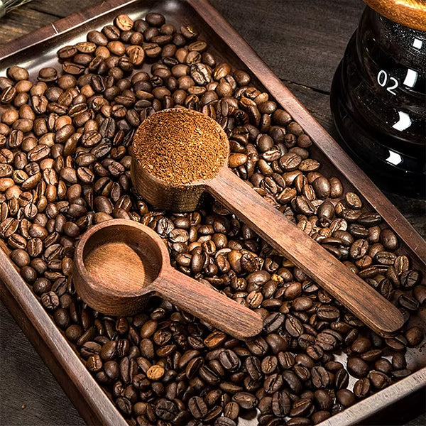 Wooden coffee scoop