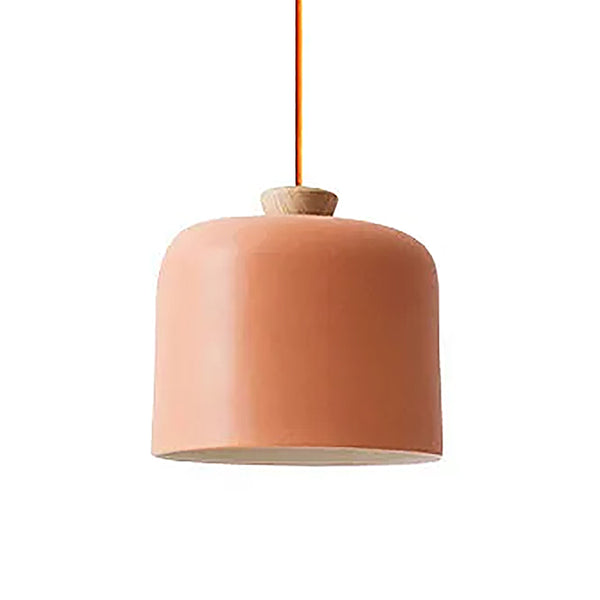 Greige Metal Pendant Lights - Small & Large - Orange, Grey, White, Black