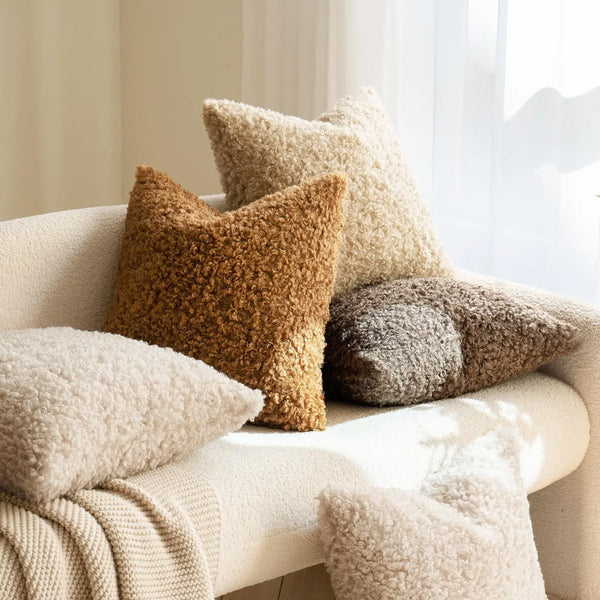2 Piece Plush Cushion Covers - 8 Colours - 4 Sizes