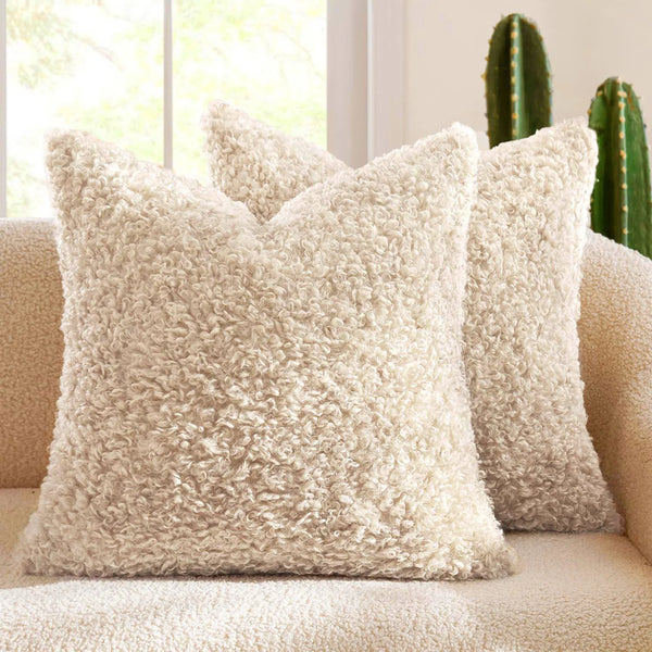 2 Piece Plush Cushion Covers - 8 Colours - 4 Sizes