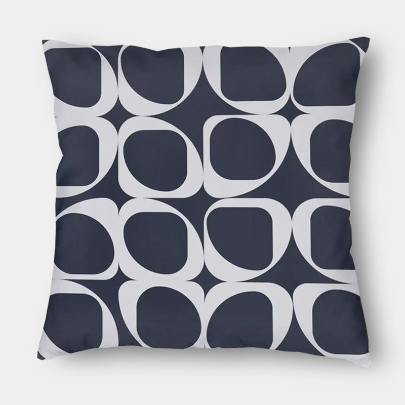 Mid Century Modern Retro Geometric Linen Cushion - 40cm, 45cm & 50cm