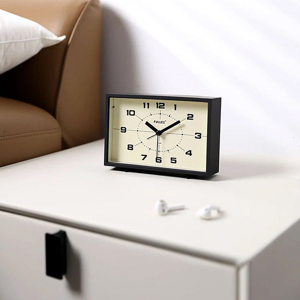 Mid Century Modern Alarm Clock - Black, White & Pink