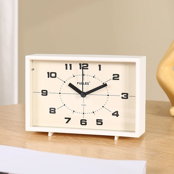 Mid Century Modern Alarm Clock - Black, White & Pink