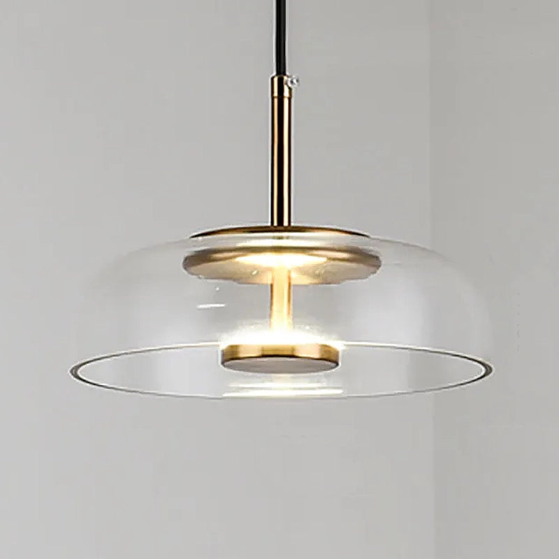 Contemporary Transparent Glass Pendant Lights - Clear, Grey & Amber