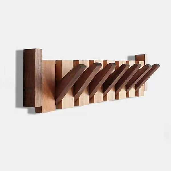 Contemporary Multi Flip Wooden Wall Hooks / Coat Rack - 7 & 8 Hooks